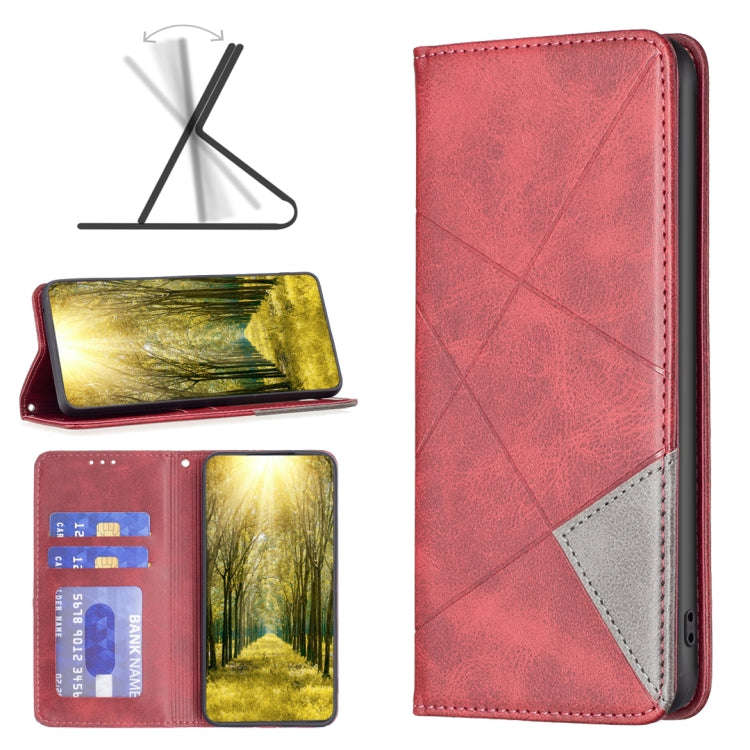 Rhombus Texture Magnetic Leather Phone Case, For Infinix Hot 11s NFC, For Infinix Note 11 Pro, Fo...