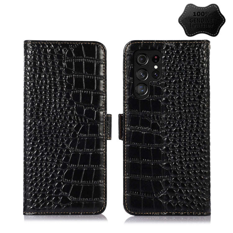 Crocodile Top Layer Cowhide Leather Phone Case, For Nokia X100, For OPPO Reno7 4G Global/F21 Pro ...