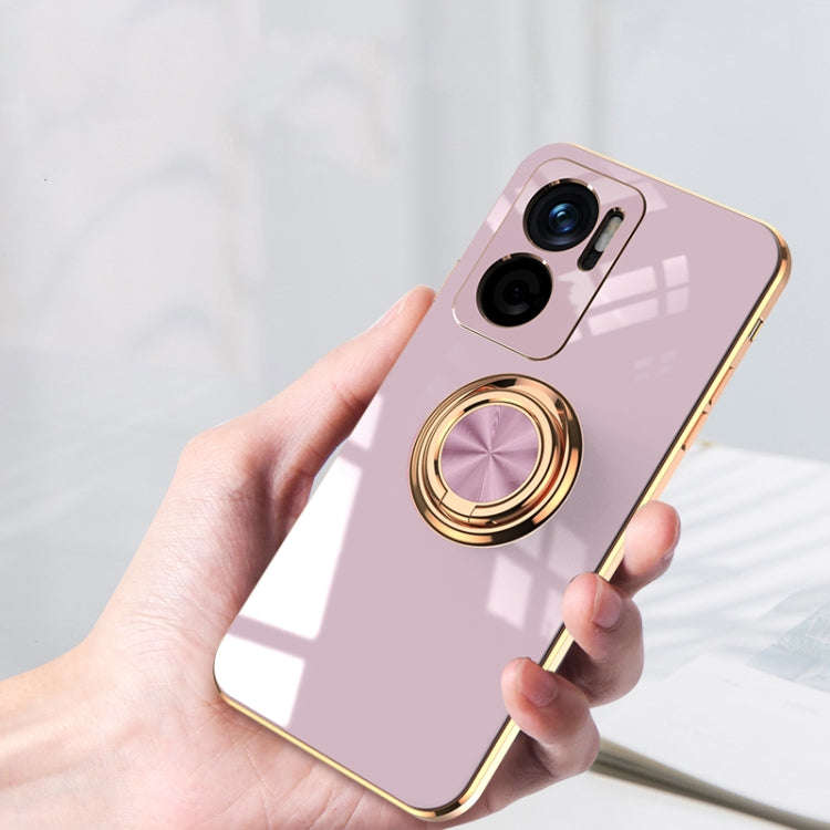 6D Electroplating Full Coverage Silicone Protective Case with Magnetic Ring Holder, For Xiaomi Re...
