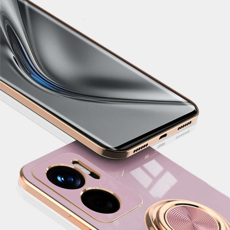 6D Electroplating Full Coverage Silicone Protective Case with Magnetic Ring Holder, For Xiaomi Re...