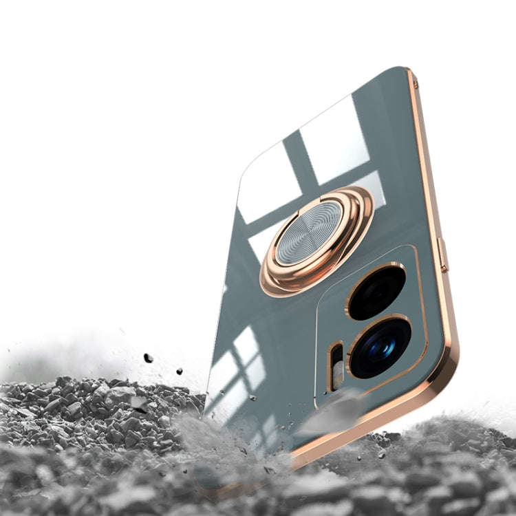 6D Electroplating Full Coverage Silicone Protective Case with Magnetic Ring Holder, For Xiaomi Re...