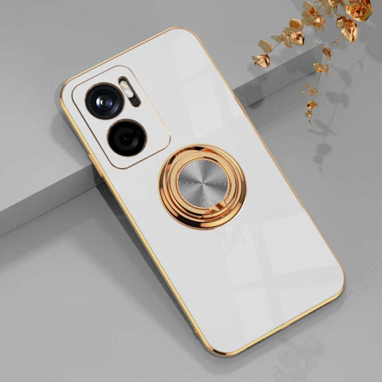 6D Electroplating Full Coverage Silicone Protective Case with Magnetic Ring Holder, For Xiaomi Re...