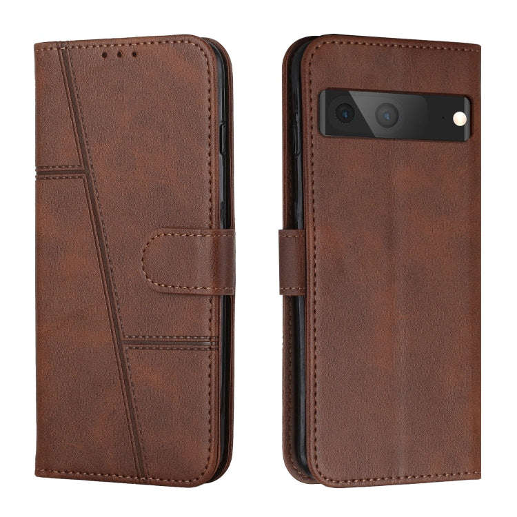 Stitching Calf Texture Buckle Leather Phone Case, For Google Pixel 7, For Google Pixel 7 Pro, For...