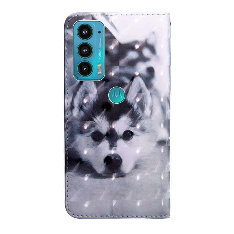 3D Painted Pattern Leather Phone Case, For Motorola Moto E20 / E30 / E40, For Motorola Moto E32, ...