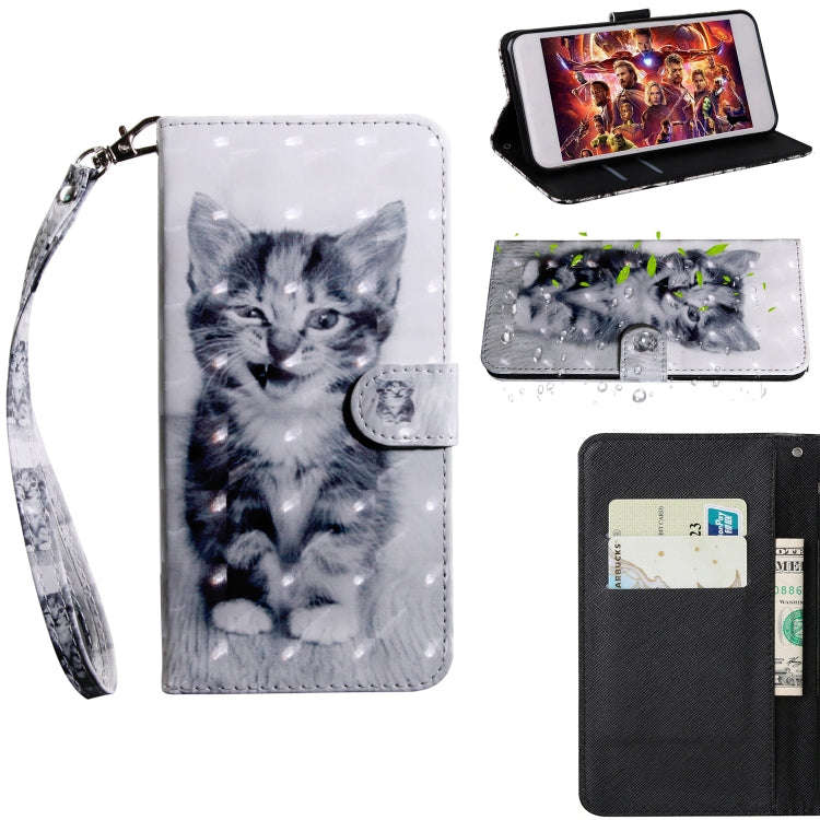 3D Painted Pattern Leather Phone Case, For Motorola Moto E20 / E30 / E40, For Motorola Moto E32, ...