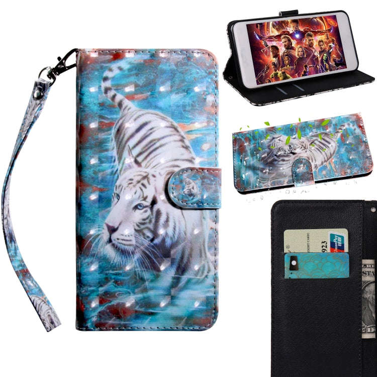3D Painted Pattern Leather Phone Case, For Motorola Moto E20 / E30 / E40, For Motorola Moto E32, ...