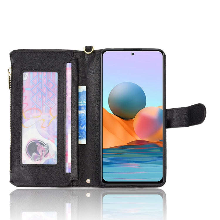 Litchi Texture Zipper Leather Phone Case, For Xiaomi Redmi Note 10 Pro / 10 Pro Max 4G, For Xiaom...