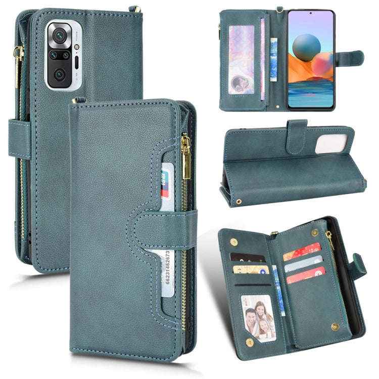 Litchi Texture Zipper Leather Phone Case, For Xiaomi Redmi Note 10 Pro / 10 Pro Max 4G, For Xiaom...