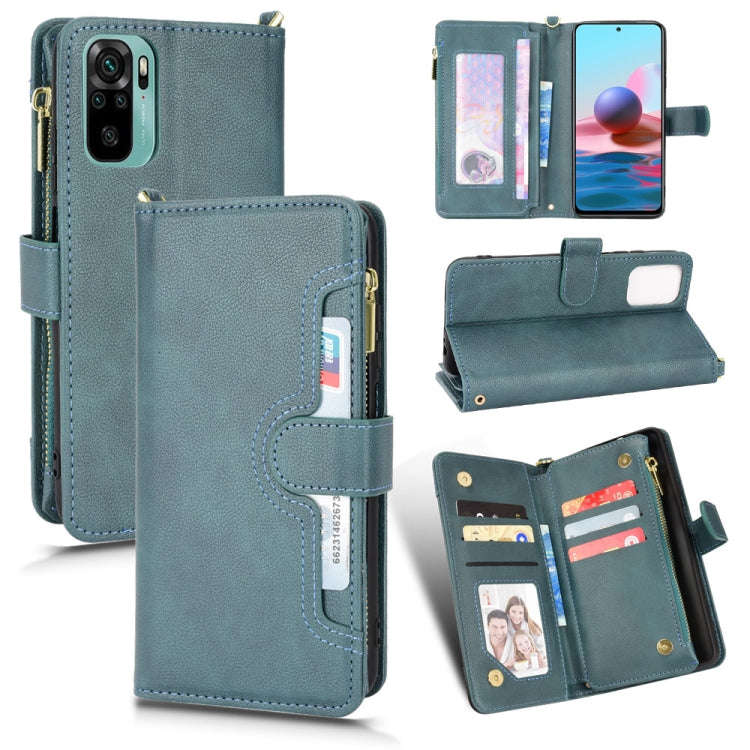 Litchi Texture Zipper Leather Phone Case, For Xiaomi Redmi Note 10 Pro / 10 Pro Max 4G, For Xiaom...
