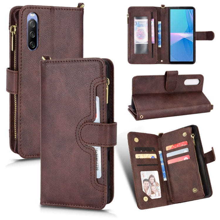 Litchi Texture Zipper Leather Phone Case, For Xiaomi Redmi Note 10 Pro / 10 Pro Max 4G, For Xiaom...