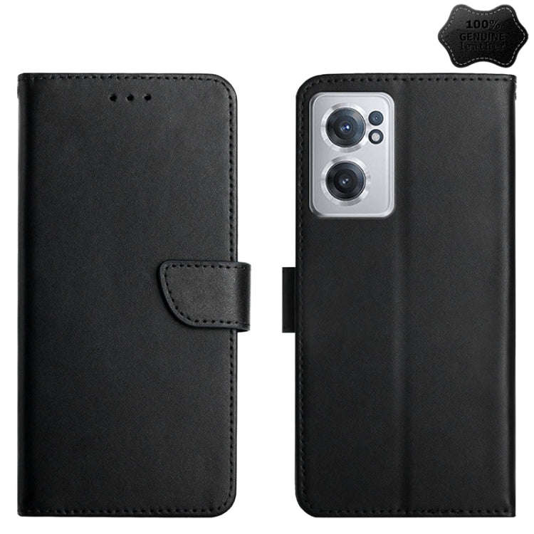 Genuine Leather Fingerprint-proof Horizontal Flip Phone Case, For OnePlus 10R, For OnePlus Nord C...
