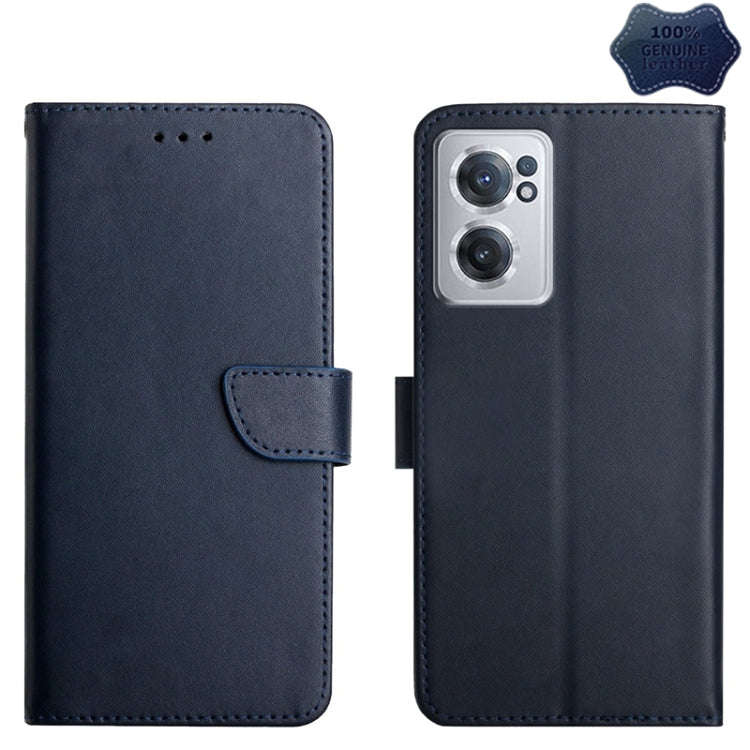 Genuine Leather Fingerprint-proof Horizontal Flip Phone Case, For OnePlus 10R, For OnePlus Nord C...