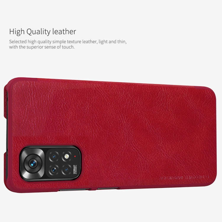 NILLKIN QIN Series Crazy Horse Texture Leather Case, For Xiaomi Redmi Note 11S