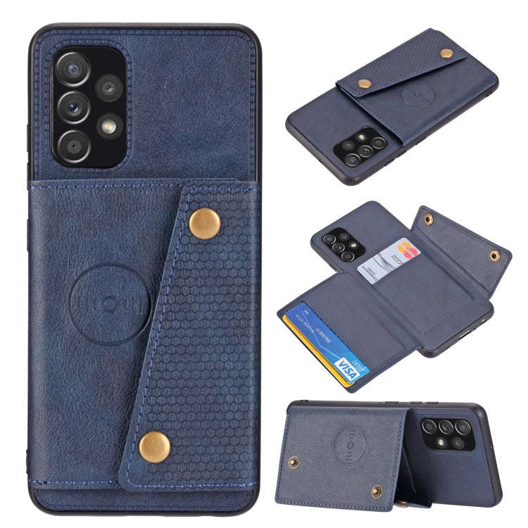 Double Buckle PU + TPU Shockproof Magnetic Phone Case, For Samsung Galaxy A73 5G