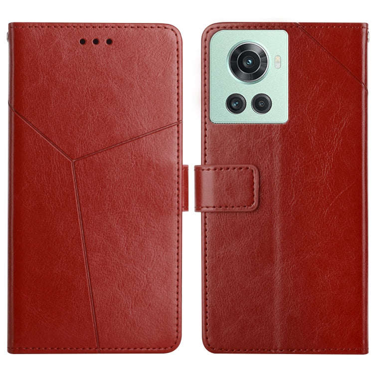 Y Stitching Horizontal Flip Leather Phone Case, For OnePlus 10R/ACE, For OnePlus Nord CE 2 5G, Fo...