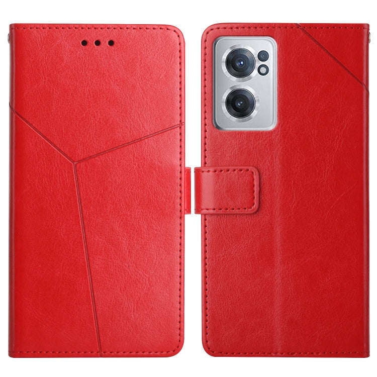 Y Stitching Horizontal Flip Leather Phone Case, For OnePlus 10R/ACE, For OnePlus Nord CE 2 5G, Fo...