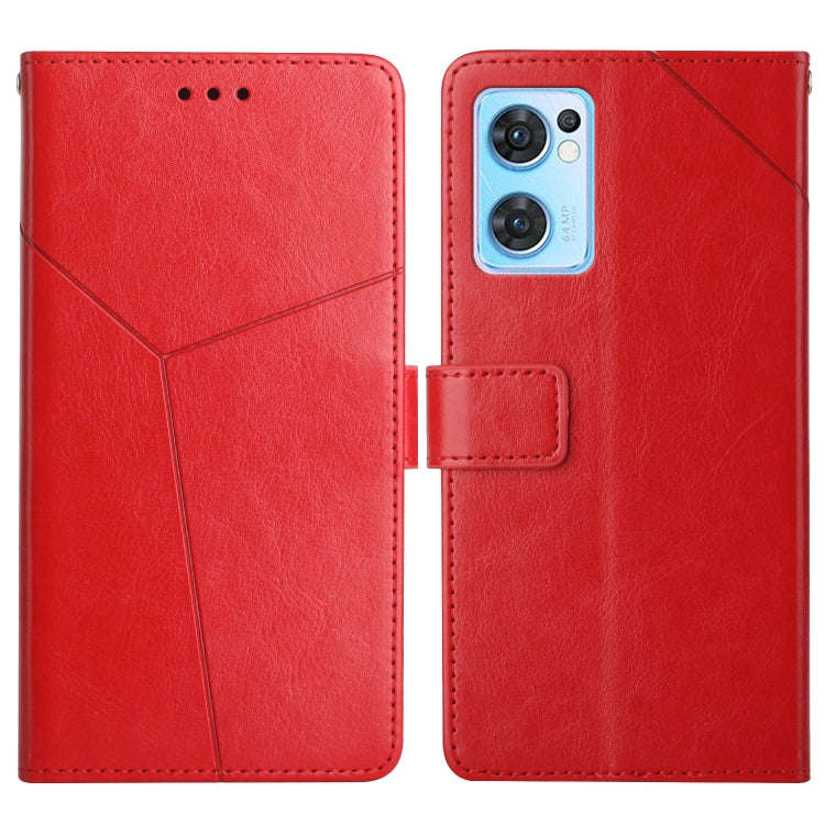 Y Stitching Horizontal Flip Leather Phone Case, For OnePlus 10R/ACE, For OnePlus Nord CE 2 5G, Fo...