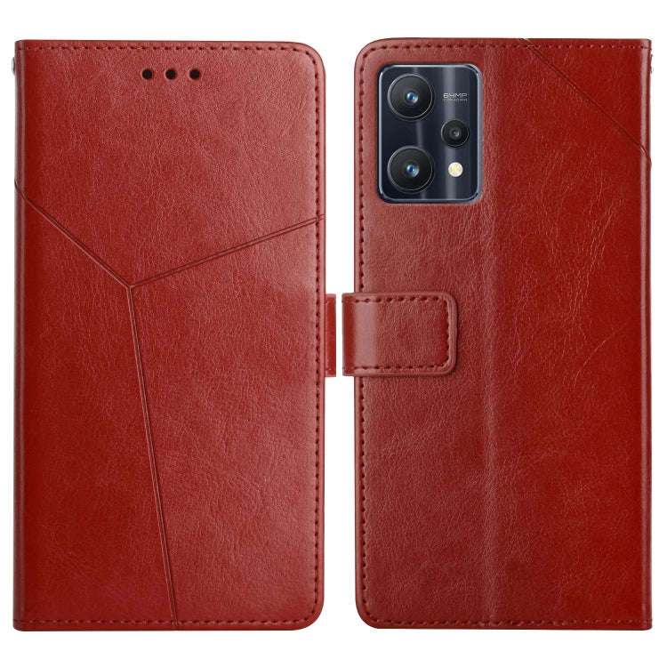 Y Stitching Horizontal Flip Leather Phone Case, For OPPO Realme 9 Pro+/Realme 9 4G, For Samsung G...