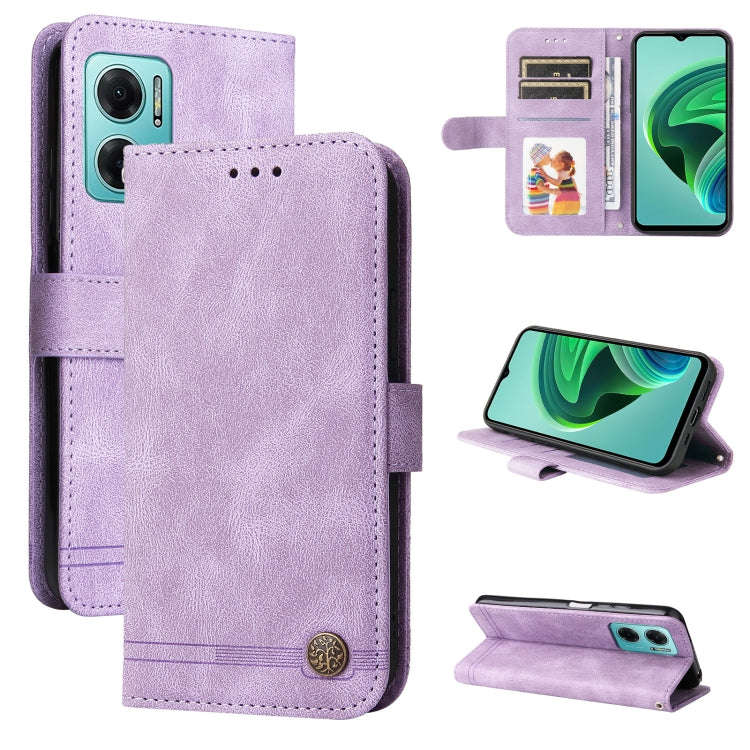 Skin Feel Life Tree Metal Button Leather Phone Case, For Xiaomi Redmi Note 11E / 10 Prime+ 5G, Fo...