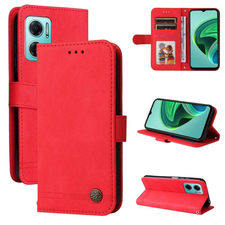 Skin Feel Life Tree Metal Button Leather Phone Case, For Xiaomi Redmi Note 11E / 10 Prime+ 5G, Fo...