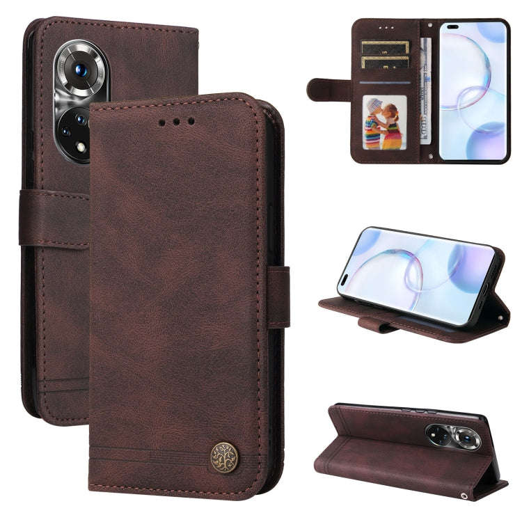 Skin Feel Life Tree Metal Button Leather Phone Case, For Xiaomi Redmi Note 11E / 10 Prime+ 5G, Fo...