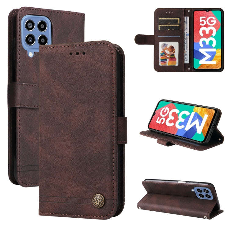 Skin Feel Life Tree Metal Button Leather Phone Case, For Xiaomi Redmi Note 11E / 10 Prime+ 5G, Fo...