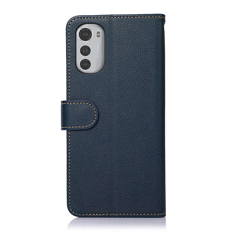 KHAZNEH Litchi Texture Leather RFID Phone Case, For Motorola Moto E32 4G, For Xiaomi 12 Lite
