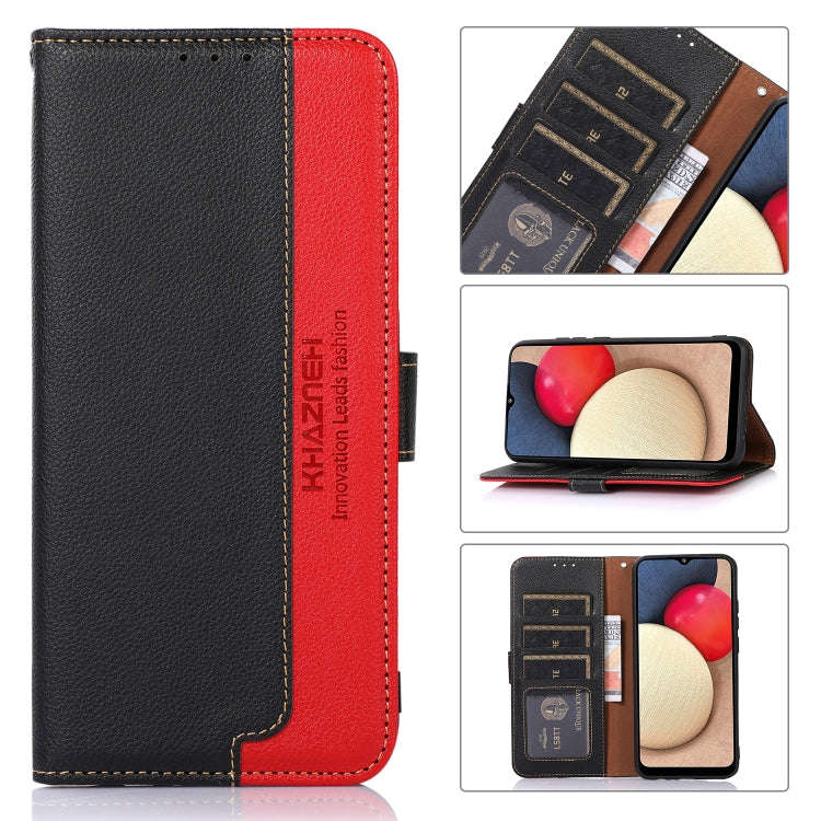 KHAZNEH Litchi Texture Leather RFID Phone Case, For Motorola Moto E32 4G, For Xiaomi 12 Lite