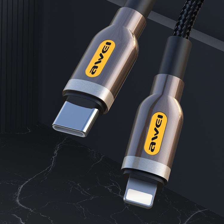 awei CL-125L Type-C / USB-C to 8 Pin Fast Charging Data Cable, Length: 1m