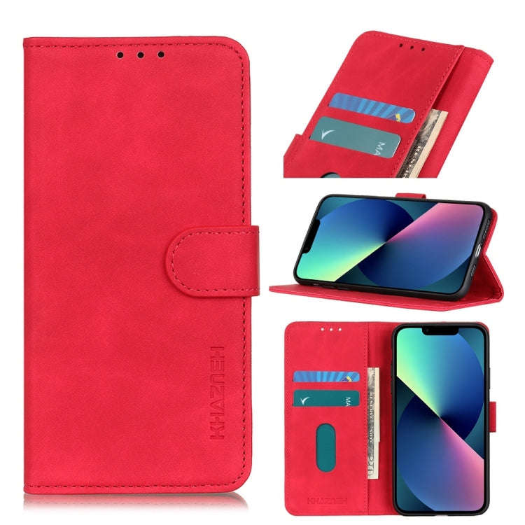 KHAZNEH Retro Texture Leather Phone Case, For iPhone 14, For iPhone 14 Plus, For iPhone 14 Pro, F...
