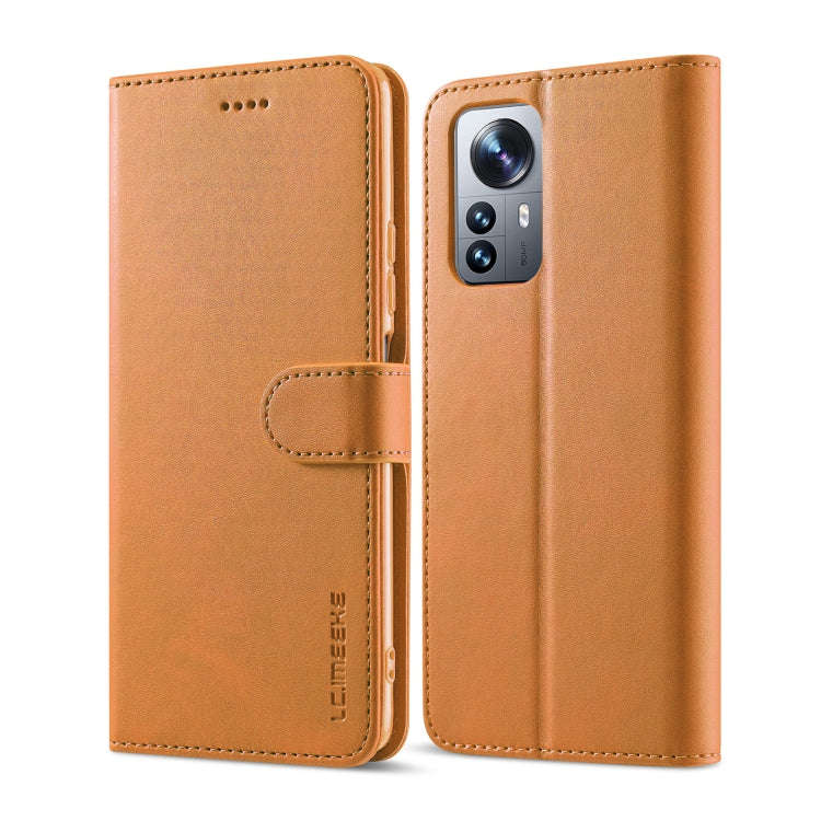 LC.IMEEKE Calf Texture Leather Phone Case, For Xiaomi 12 Lite