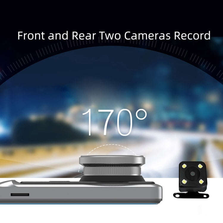 Anytek A60 Car 4 inch IPS Screen HD 1080P 170 Degree Wide Angle Dual Camera ADAS Driving Recorder...