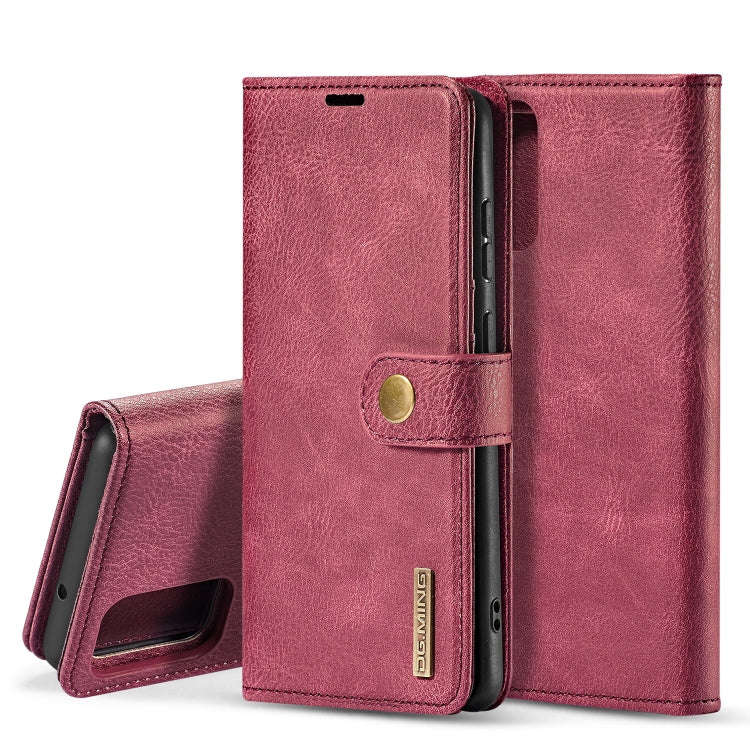 DG.MING Crazy Horse Texture Flip Detachable Magnetic Leather Case with Holder & Card Slots & Wall...
