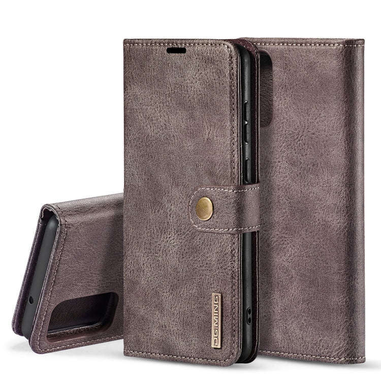 DG.MING Crazy Horse Texture Flip Detachable Magnetic Leather Case with Holder & Card Slots & Wall...