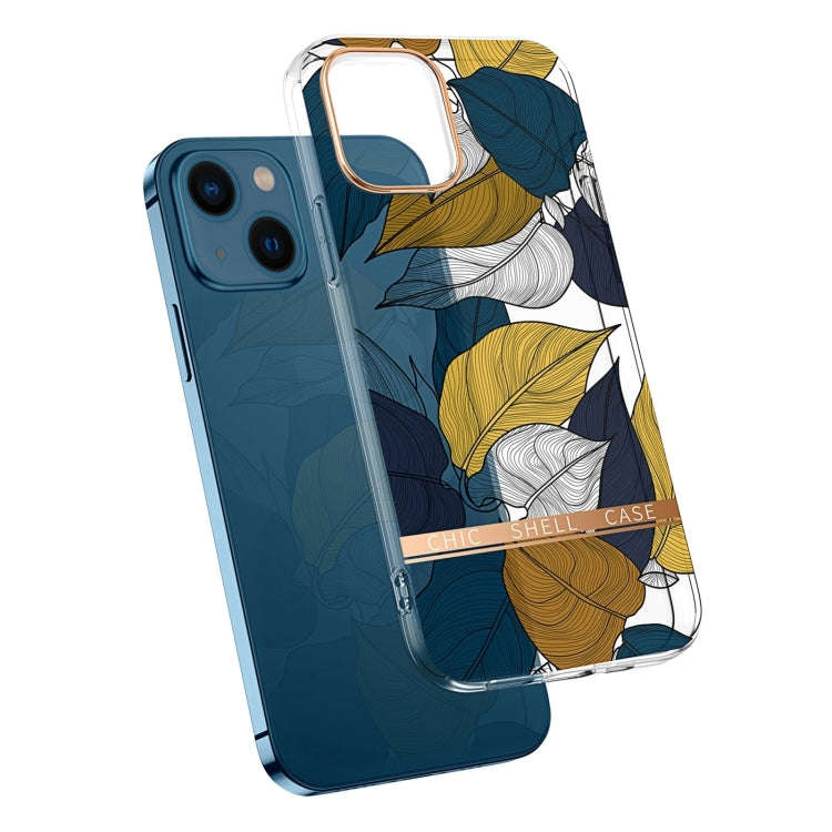Translucent Electroplating Flower Phone Case, For iPhone 14, For iPhone 14 Pro, For iPhone 14 Plu...