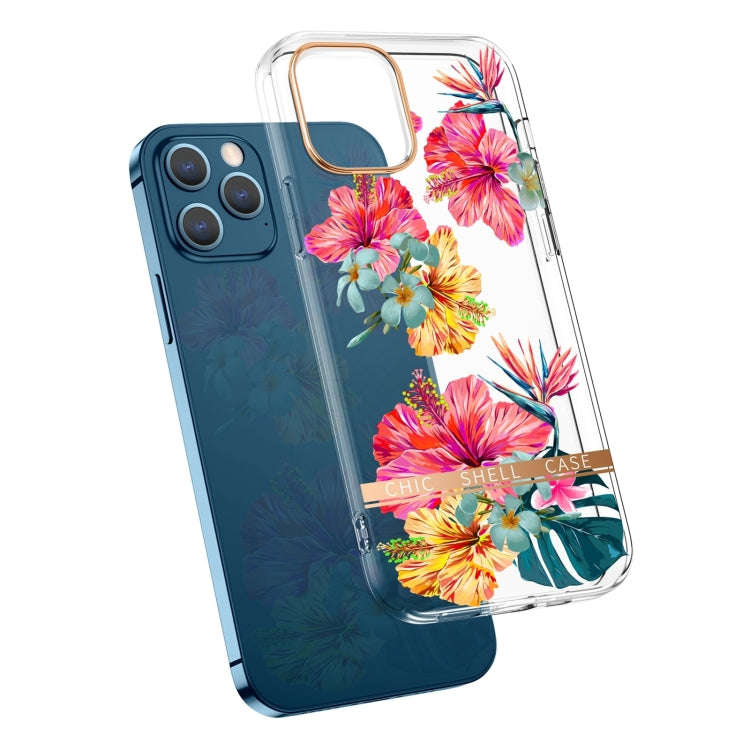 Translucent Electroplating Flower Phone Case, For iPhone 14, For iPhone 14 Pro, For iPhone 14 Plu...