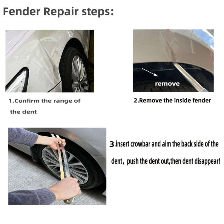 N9 Car Dent Removal Fender Damage Repair Puller Lifter Arc Crowbar Tools, N9