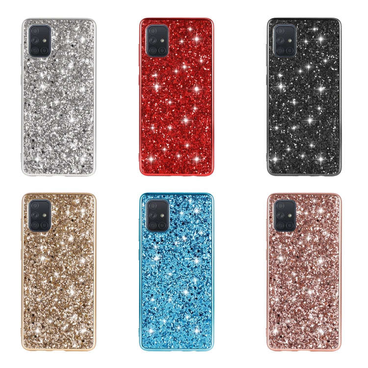 Plating Glittery Powder Shockproof TPU Protective Case, For Samsung Galaxy A51, For Samsung Galax...