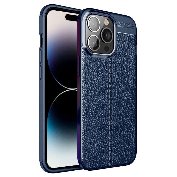 Litchi Texture TPU Phone Case, For iPhone 14 Pro, For iPhone 14 Pro Max, For iPhone 14 Plus