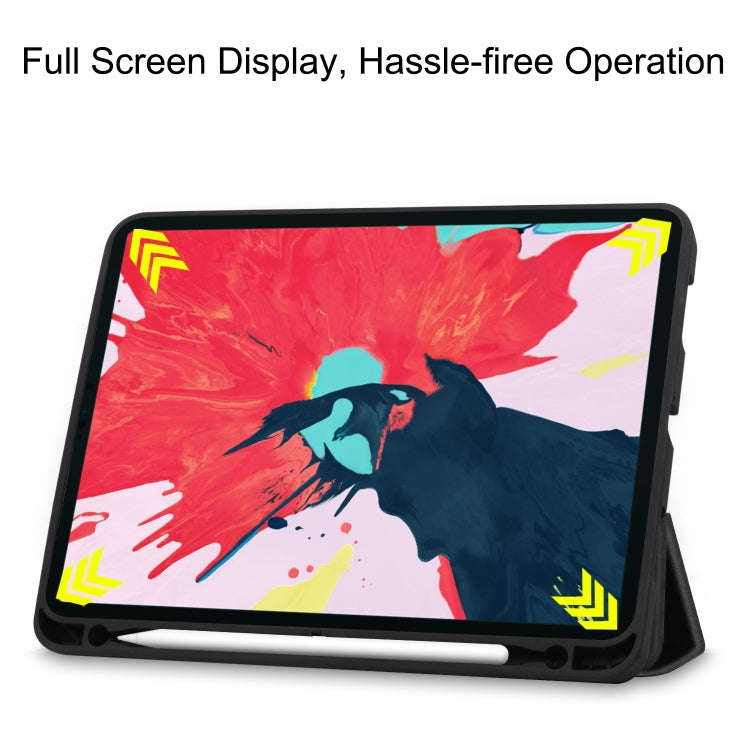 Custer Pattern TPU Smart Tablet Holster with Sleep Function & Tri-Fold Bracket & Pen Slot, For iP...