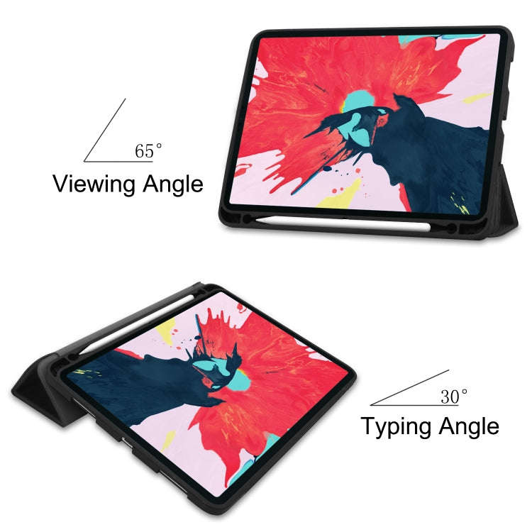 Custer Pattern TPU Smart Tablet Holster with Sleep Function & Tri-Fold Bracket & Pen Slot, For iP...