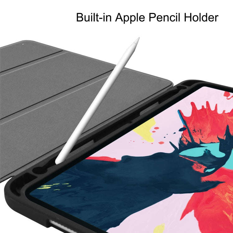 Custer Pattern TPU Smart Tablet Holster with Sleep Function & Tri-Fold Bracket & Pen Slot, For iP...