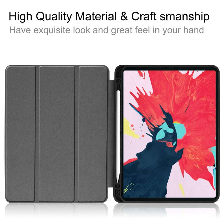 Custer Pattern TPU Smart Tablet Holster with Sleep Function & Tri-Fold Bracket & Pen Slot, For iP...