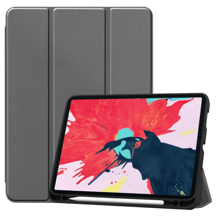 Custer Pattern TPU Smart Tablet Holster with Sleep Function & Tri-Fold Bracket & Pen Slot, For iP...