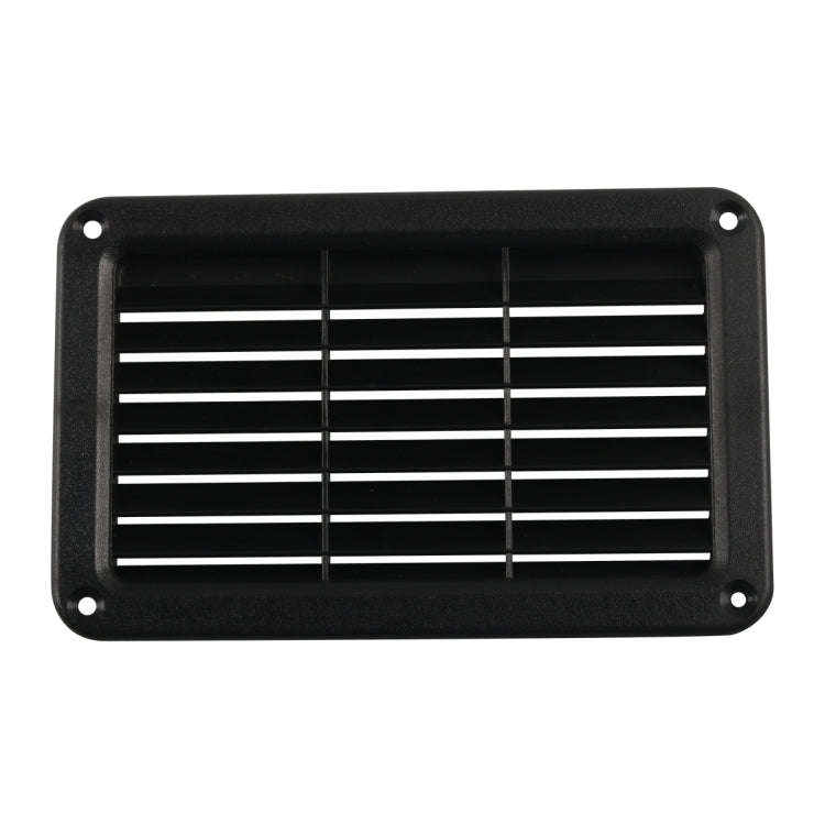 A6788 193x122mm Black Rectangle Louvered Ventilation Plastic Venting Panel Cover, 193x122mm