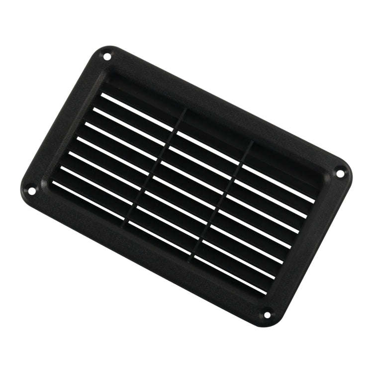 A6788 193x122mm Black Rectangle Louvered Ventilation Plastic Venting Panel Cover, 193x122mm