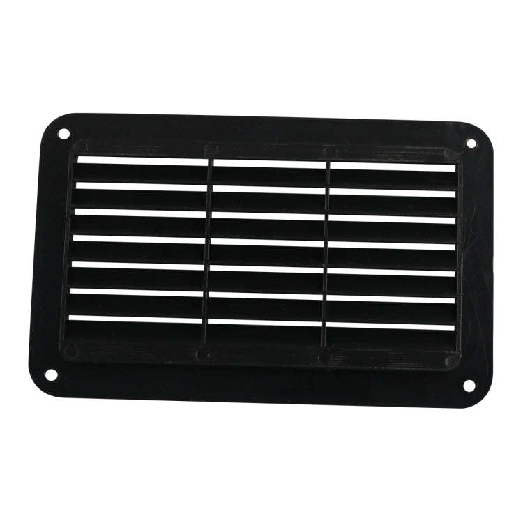 A6788 193x122mm Black Rectangle Louvered Ventilation Plastic Venting Panel Cover, 193x122mm