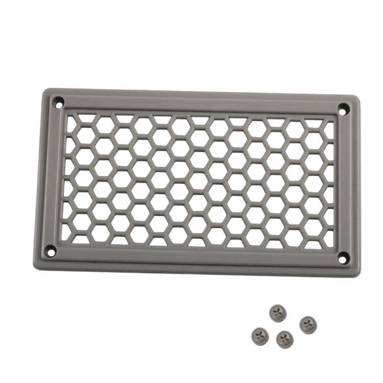 A6790 198x114mm Grey Rectangle Louvered Ventilation Plastic Venting Panel Cover, 198x114mm