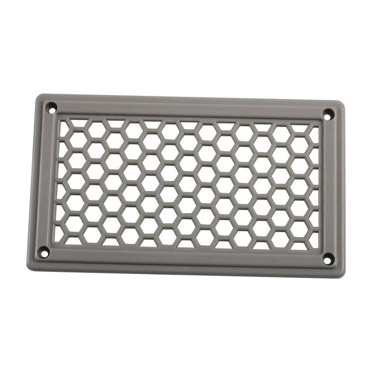A6790 198x114mm Grey Rectangle Louvered Ventilation Plastic Venting Panel Cover, 198x114mm
