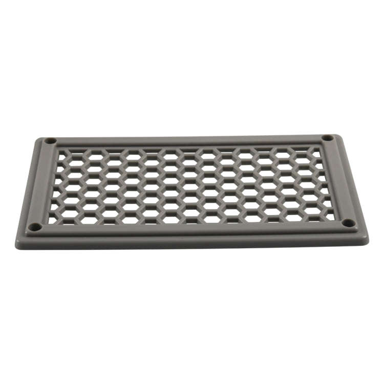A6790 198x114mm Grey Rectangle Louvered Ventilation Plastic Venting Panel Cover, 198x114mm